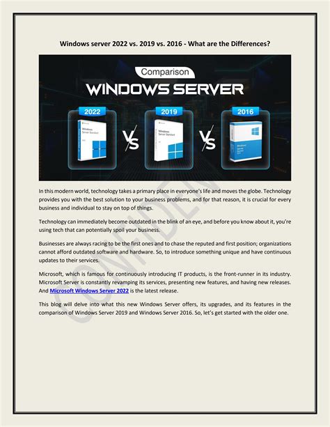 Windows server 2022 vs. 2019 vs. 2016 - What are the Differences? by DirectDealsLLC - Issuu