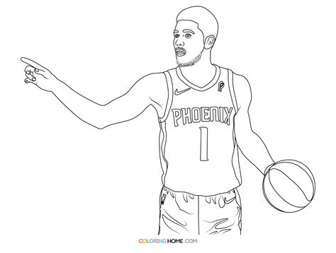 Devin Booker Coloring Page Coloring Pages