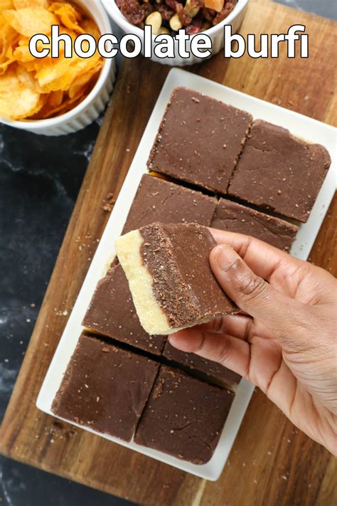 chocolate barfi recipe | chocolate burfi | mawa chocolate burfi