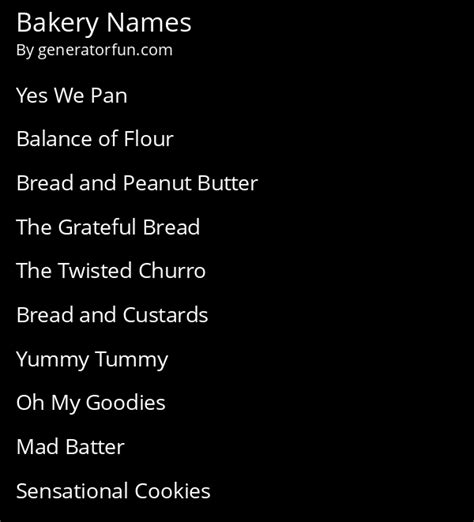 Bakery Name Generator - Generate a Random Bakery Name