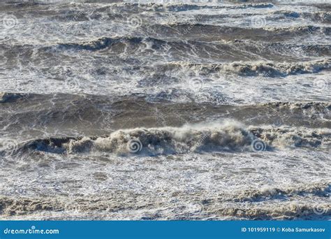 Stormy Sea Huge Waves Breaking Near the Coast Stock Image - Image of dramatic, poti: 101959119