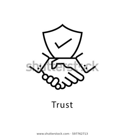 Trust Vector Line Icon | Business/Finance, Signs/Symbols Stock Image ...