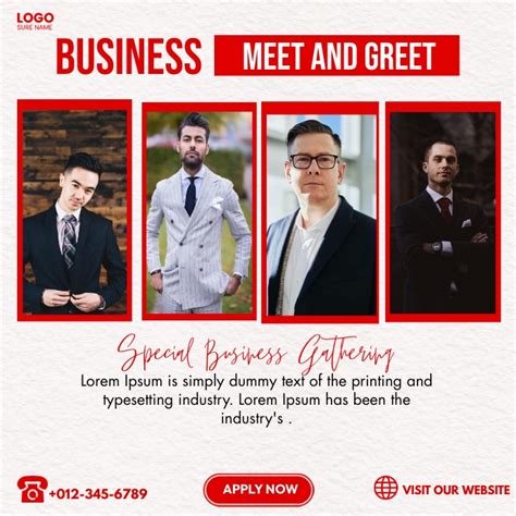 Business Meet and Greet Template | PosterMyWall