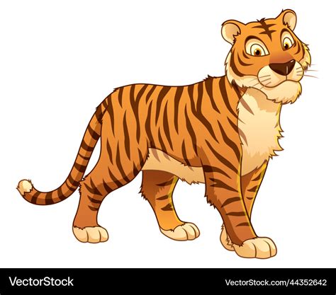 Tiger cartoon animal Royalty Free Vector Image