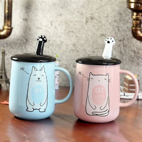 Lovely Cute Cat Pattern Animal coffee Mugs Creative Coffee Cartoon ...