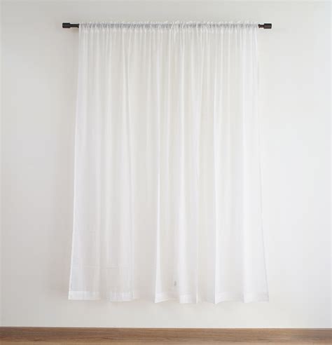 Slub Cotton Sheer Custom Curtain White – Thoppia