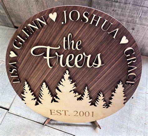 Wooden Dual Layer Family Sign - Memories Made Custom