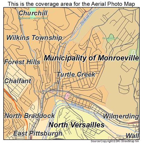 Aerial Photography Map of Turtle Creek, PA Pennsylvania