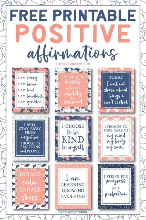 Free Printable Positive Affirmations Cards