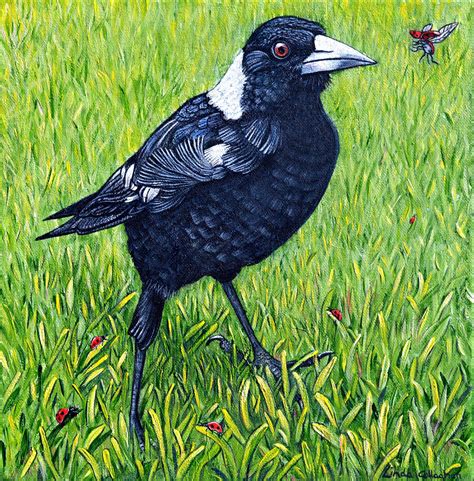 "Friendly Magpie" by Linda Callaghan. Paintings for Sale. Bluethumb - Online Art Gallery #art # ...