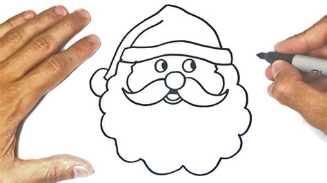 How to draw a Santa Claus Face Step by Step | Easy drawings - YouTube