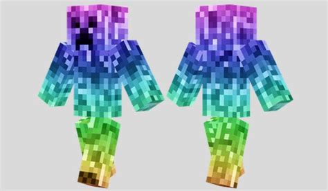 Rainbow Creeper Skin para Minecraft | MineCrafteo | Creeper de ...