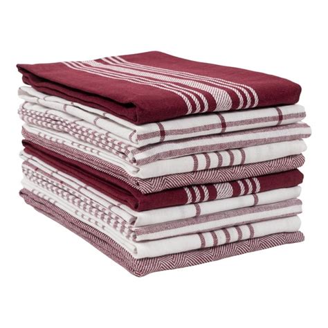 KAF Home Soho Kitchen Dish Towel Set of 10 - Oxblood - Walmart.com - Walmart.com