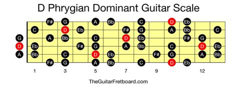 D Phrygian Dominant Guitar Scale - The Guitar Fretboard