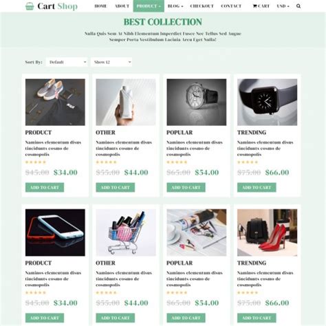 Shopping Cart Template Bootstrap - TemplateOnWeb