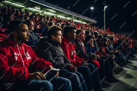 Premium AI Image | Championship night fans sitting in bleachers