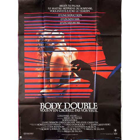 BODY DOUBLE French Movie Poster - 47x63 in. - 1984 Double-sided.