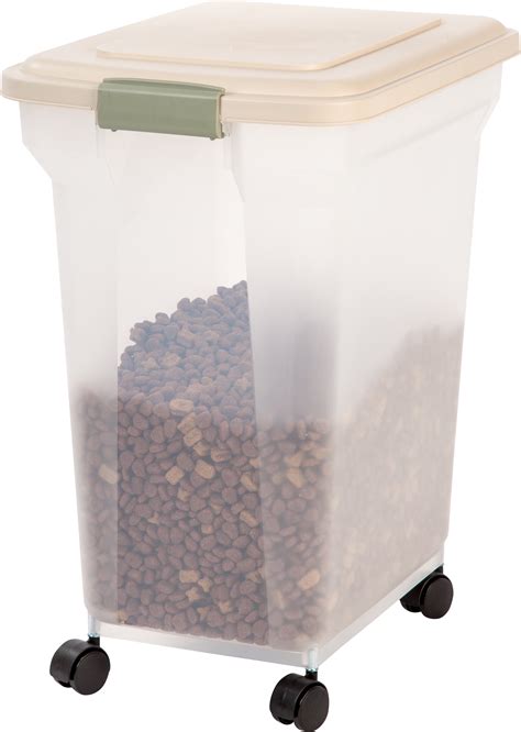 IRIS USA 45lbs Airtight Sealed Pet Food Container, Almond - Walmart.com - Walmart.com