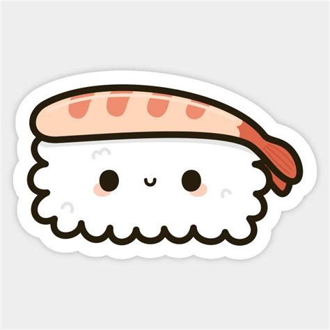 Sushi - YouTube Food Stickers, Anime Stickers, Kawaii Stickers, Printable Stickers, Cute ...