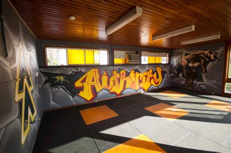 Gym graffiti art painted at Atheletes Authority in Pymble NSW