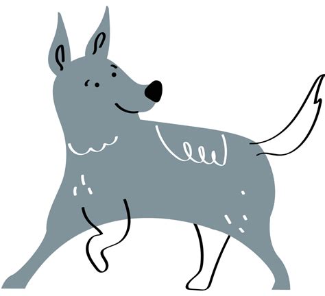 gray dog walking 24091425 PNG