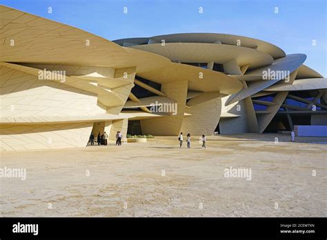 DOHA, QATAR -12 DEC 2019- View of the new National Museum of Qatar ...