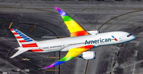 Download American Airlines Rainbow Wings Wallpaper | Wallpapers.com