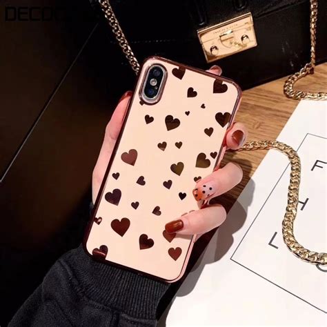 DECOCASE Fashion Cute Little Heart Soft TPU Women Girl Brief Smart ...