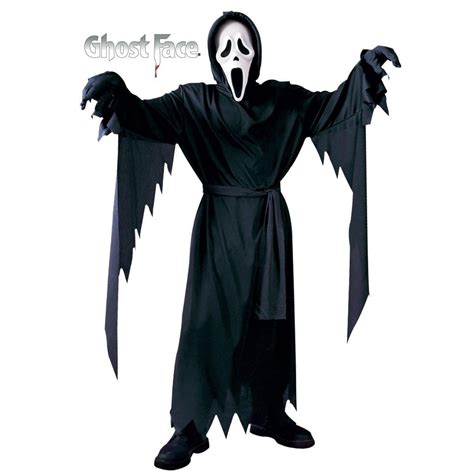 Scream Ghostface Costume for Kids, Black Hooded Robe | Party Expert