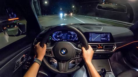 2022 BMW 330i xDrive - POV Night Drive (Binaural Audio) - YouTube