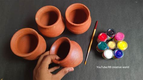 4 Easy Matki Painting Ideas | DIY Pot Decoration - YouTube