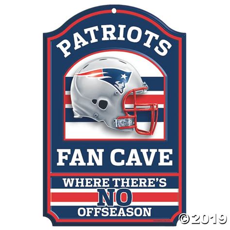 NFL® New England Patriots Fan Cave Sign (1 Piece(s)) | GlowUniverse.com