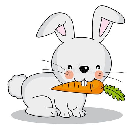 Rabbit eating a carrot. Illustration of a rabbit eating a carrot , #sponsored, #eating, #Rabbit ...