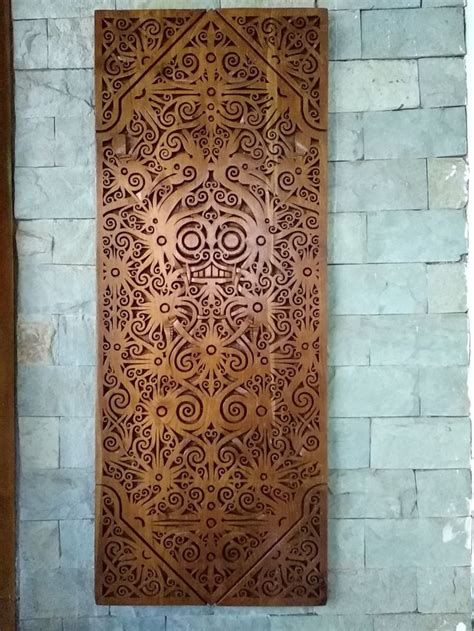 My Artwork : Ukiran Dayak Kayu jati 113 cm x 44,5cm handmade | Gambar ukiran, Ukiran, Ukiran kayu