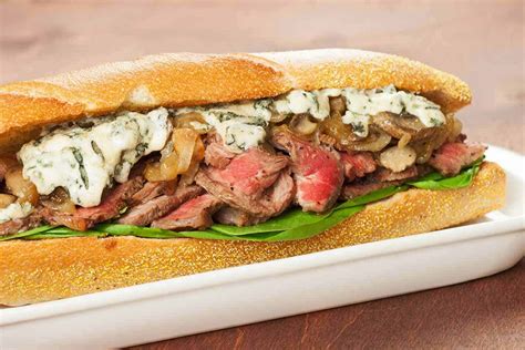 Grilled Rib-Eye Sandwich with Blue Cheese