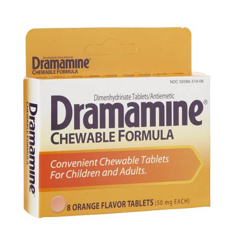 Dramamine Chewable Tablets - patient information, description, dosage and directions.