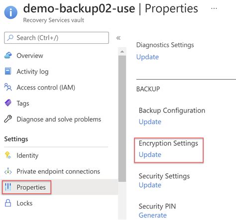 Azure Backup - Bring your own keys (BYOK) for recovery services vaults - 5 Assign the encryption ...