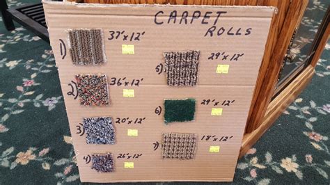 Carpet Rolls - Various Sizes - New Remnants Priced at $0.50 / sq ft #1-12' x 37' $220.00 #2- 12 ...