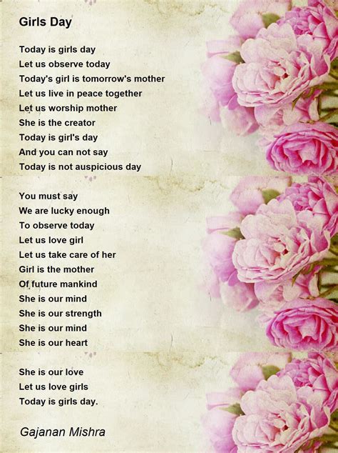 Girls Day - Girls Day Poem by Gajanan Mishra