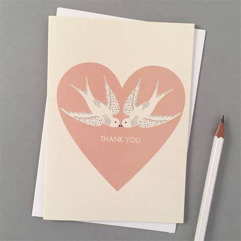 Thank You With Love Card By Elvira van Vredenburgh Designs | notonthehighstreet.com