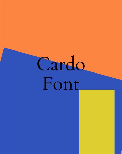 Cardo Font Free Download