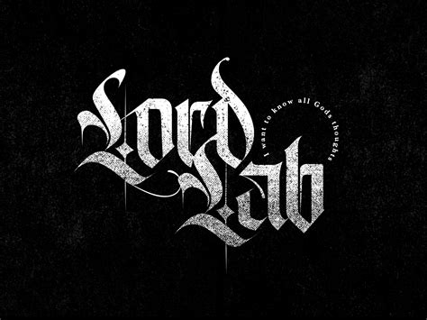 Lord Lab - Gothic Logo | Logo design, Typography poster design, Hand lettering logo