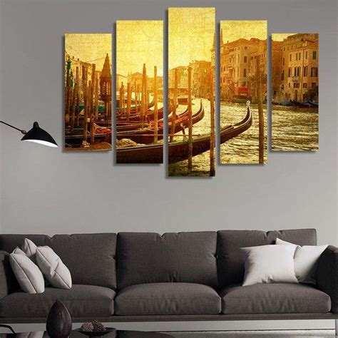 Art Venice Italy – Nature 5 Panel Canvas Art Wall Decor – Canvas Storm