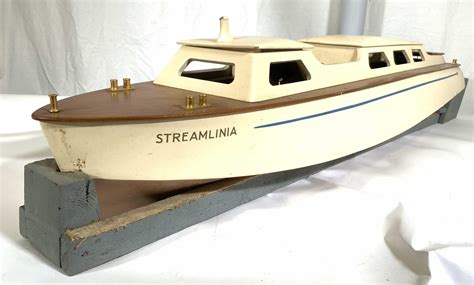 Sold Price: Vtg BASSETT LOWKE Model Boat W Wooden Stand - June 3, 0121 10:00 AM EDT