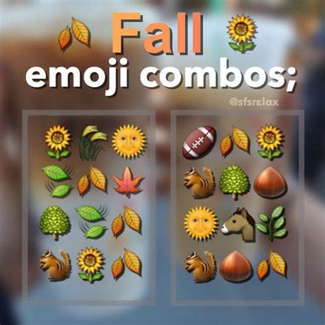 fall, emoji combos, and sfs image | Instagram emoji, Emoji combinations ...