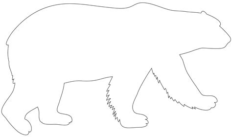 Polar Bear Outline Printable