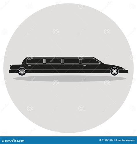 Limousine black icon. stock vector. Illustration of simple - 113749944