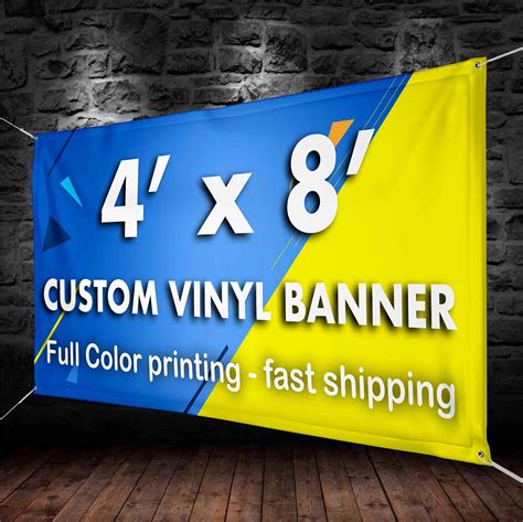 4x8' Custom Banners Vinyl Banner printing 13oz full | Etsy