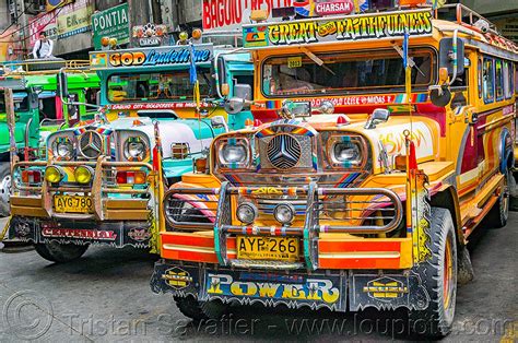 colorful jeepneys parked at jeepney station in baguio, philippines