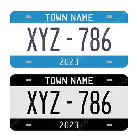 License Plate Set Number Template Vector, License Plate Set, License ...